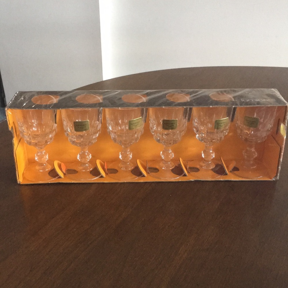 Luminarc crystal stem shot glasses